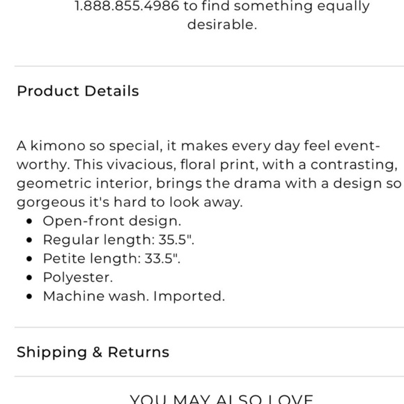 Floral kimono cardigan, Chico’s size 2 - Picture 10 of 10